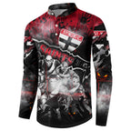 Step Into Horror Domain Saints Football Button Sweatshirt Halloween Horror Movie Characters - Aussie Hoodie