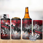 Step Into Horror Domain Saints Football 4 in 1 Can Cooler Tumbler Halloween Horror Movie Characters - Aussie Hoodie