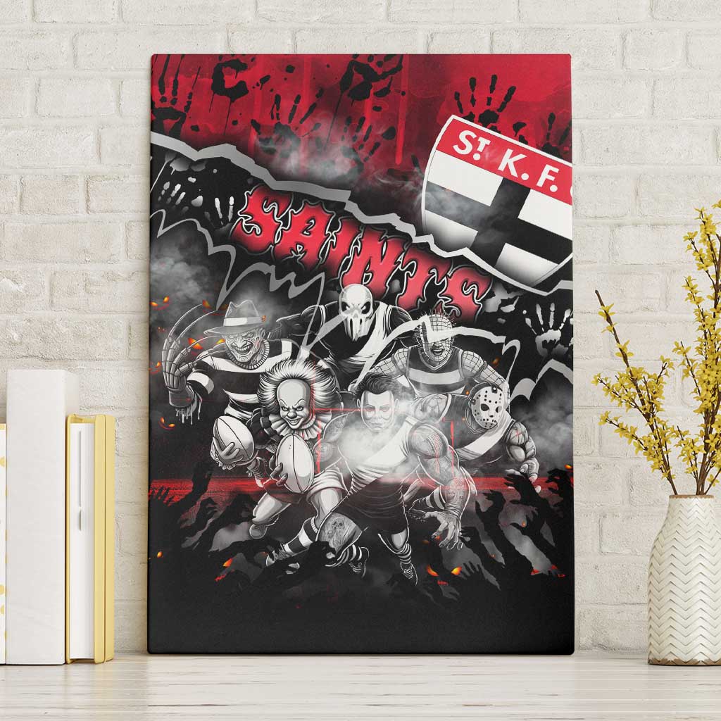 Step Into Horror Domain Saints Football Canvas Wall Art Halloween Horror Movie Characters - Aussie Hoodie