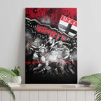 Step Into Horror Domain Saints Football Canvas Wall Art Halloween Horror Movie Characters - Aussie Hoodie
