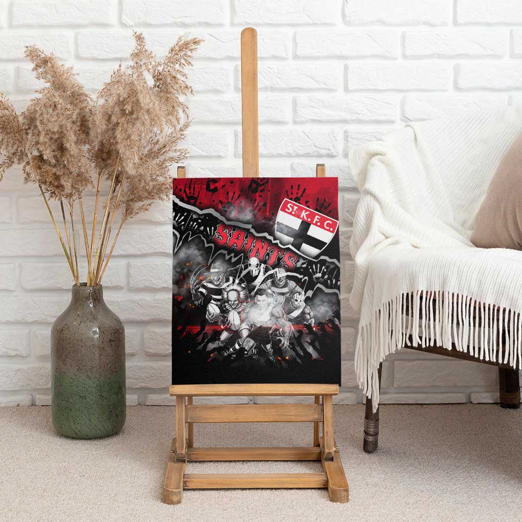 Step Into Horror Domain Saints Football Canvas Wall Art Halloween Horror Movie Characters - Aussie Hoodie