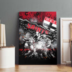 Step Into Horror Domain Saints Football Canvas Wall Art Halloween Horror Movie Characters - Aussie Hoodie