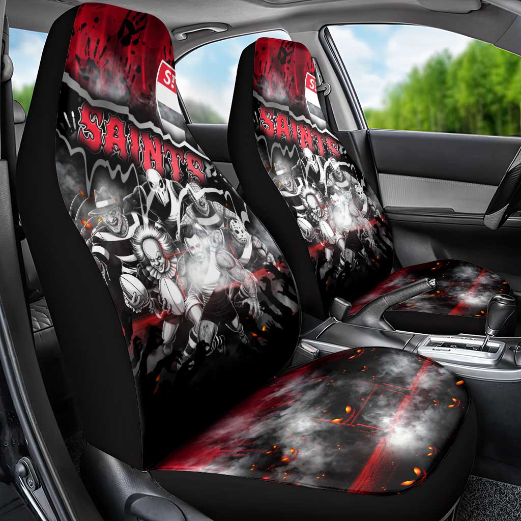 Step Into Horror Domain Saints Football Car Seat Cover Halloween Horror Movie Characters - Aussie Hoodie