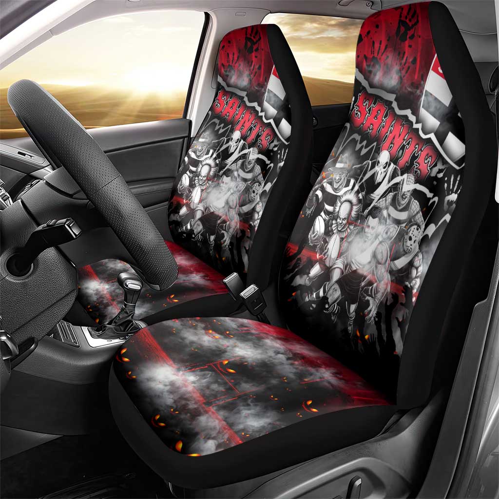 Step Into Horror Domain Saints Football Car Seat Cover Halloween Horror Movie Characters - Aussie Hoodie