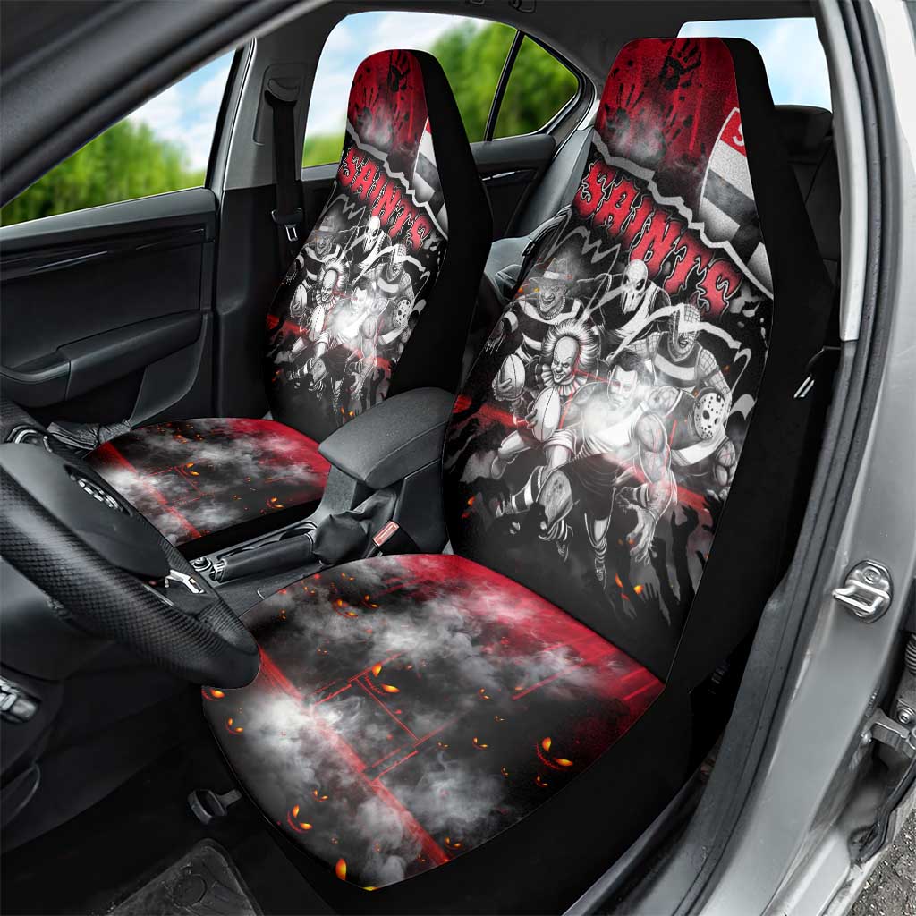 Step Into Horror Domain Saints Football Car Seat Cover Halloween Horror Movie Characters - Aussie Hoodie
