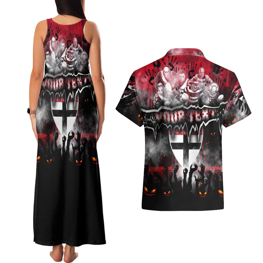 Step Into Horror Domain Saints Football Couples Matching Tank Maxi Dress and Hawaiian Shirt Halloween Horror Movie Characters - Aussie Hoodie