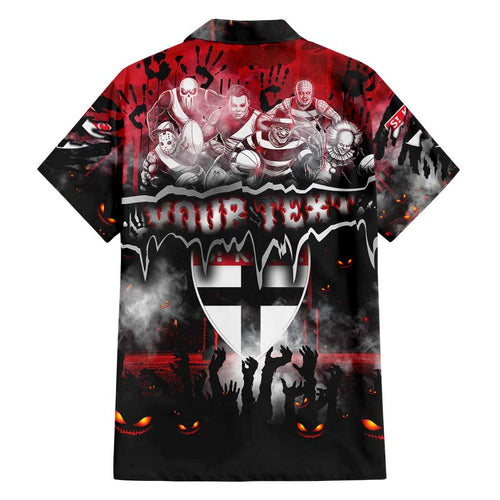 Step Into Horror Domain Saints Football Family Matching Long Sleeve Bodycon Dress and Hawaiian Shirt Halloween Horror Movie Characters - Aussie Hoodie