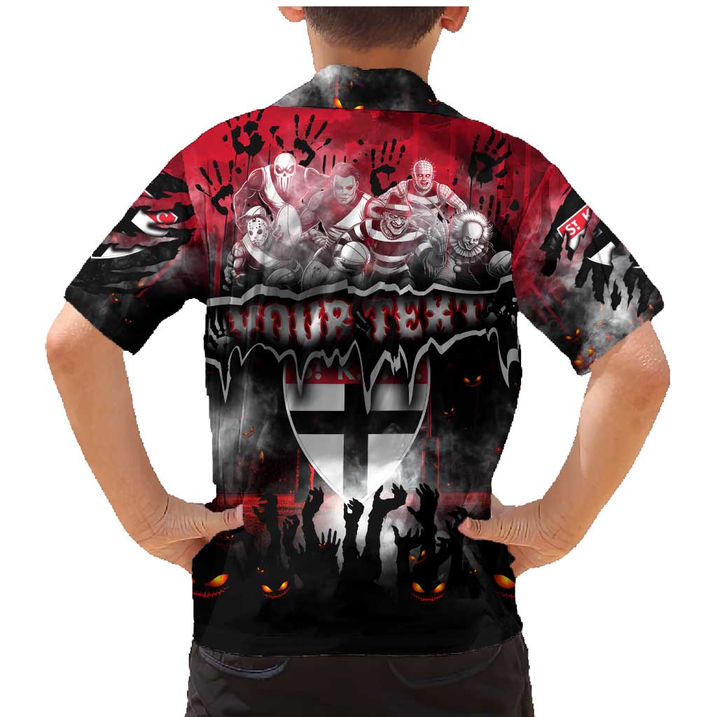 Step Into Horror Domain Saints Football Family Matching Mermaid Dress and Hawaiian Shirt Halloween Horror Movie Characters - Aussie Hoodie
