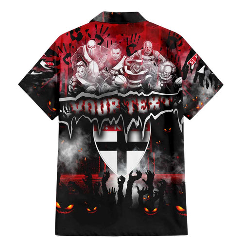 Step Into Horror Domain Saints Football Family Matching Mermaid Dress and Hawaiian Shirt Halloween Horror Movie Characters - Aussie Hoodie