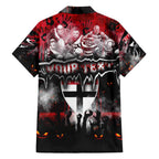 Step Into Horror Domain Saints Football Family Matching Off Shoulder Maxi Dress and Hawaiian Shirt Halloween Horror Movie Characters - Aussie Hoodie