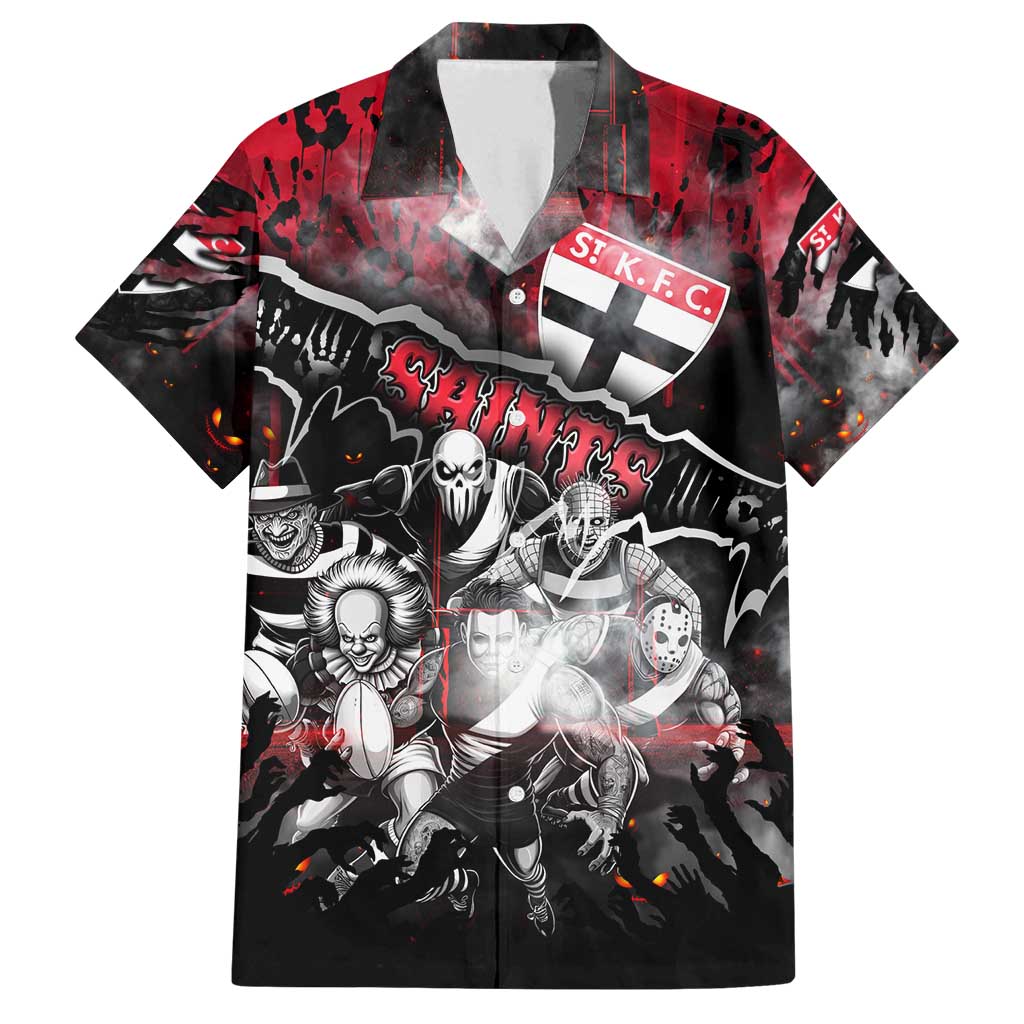Step Into Horror Domain Saints Football Family Matching Summer Maxi Dress and Hawaiian Shirt Halloween Horror Movie Characters - Aussie Hoodie
