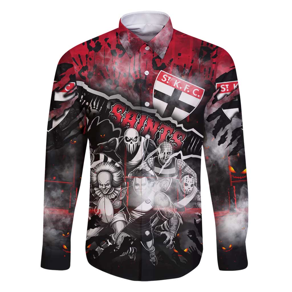 Step Into Horror Domain Saints Football Family Matching Summer Maxi Dress and Hawaiian Shirt Halloween Horror Movie Characters - Aussie Hoodie