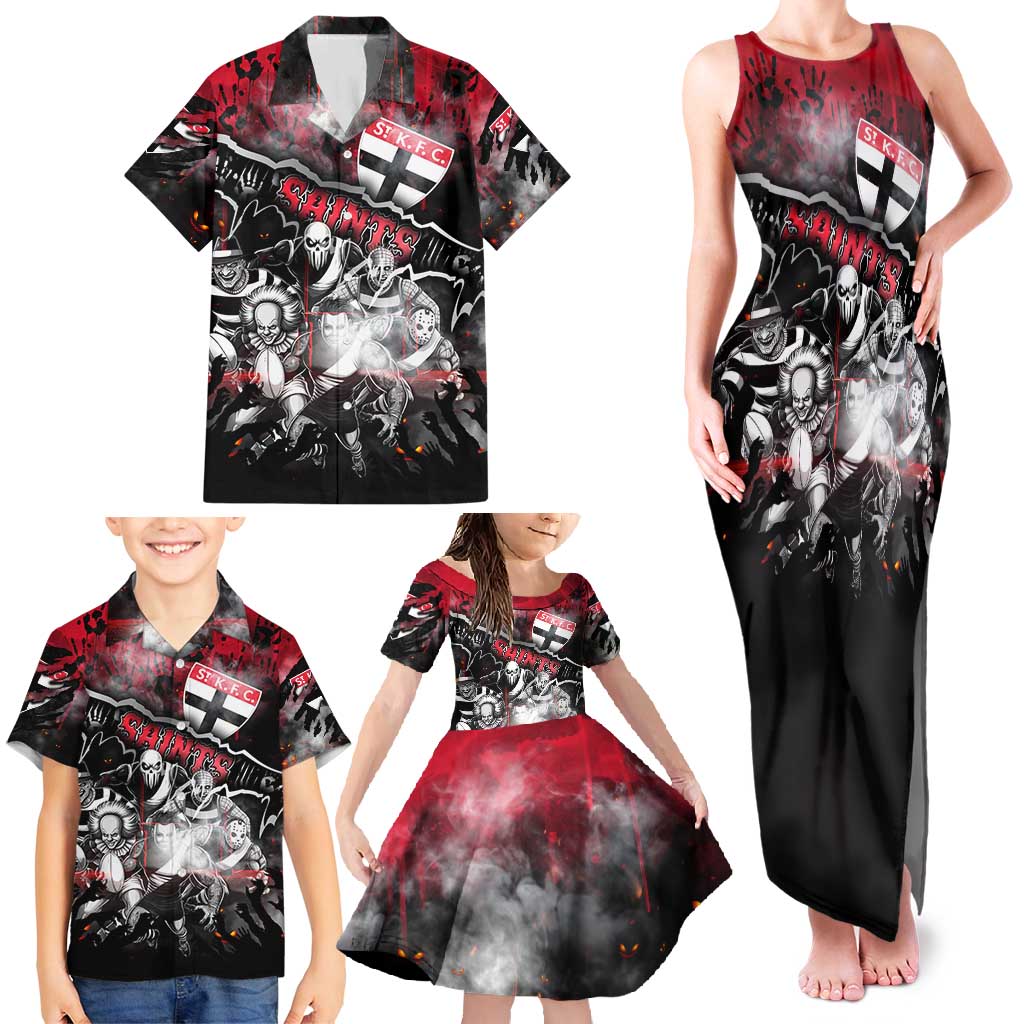 Step Into Horror Domain Saints Football Family Matching Tank Maxi Dress and Hawaiian Shirt Halloween Horror Movie Characters - Aussie Hoodie