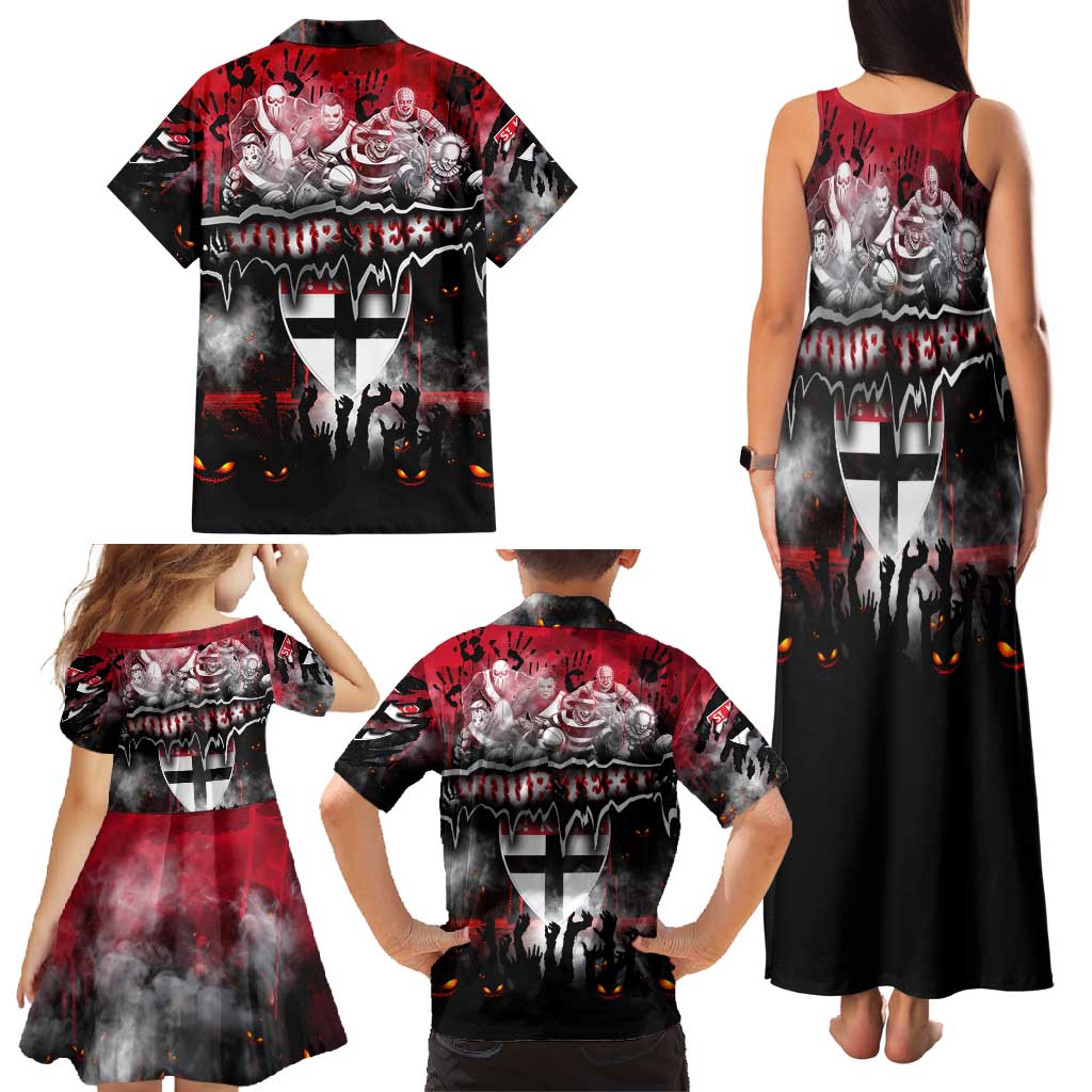 Step Into Horror Domain Saints Football Family Matching Tank Maxi Dress and Hawaiian Shirt Halloween Horror Movie Characters - Aussie Hoodie