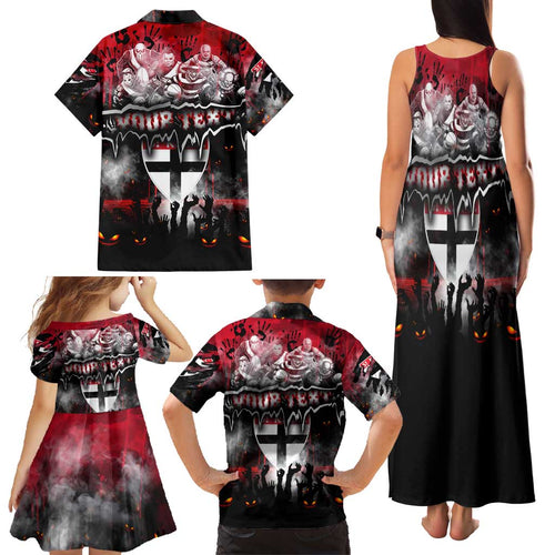 Step Into Horror Domain Saints Football Family Matching Tank Maxi Dress and Hawaiian Shirt Halloween Horror Movie Characters - Aussie Hoodie