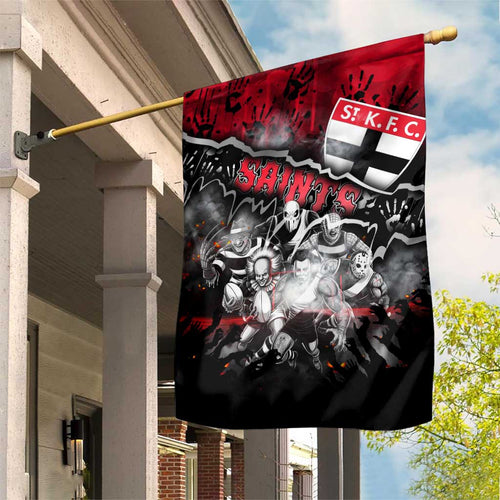 Step Into Horror Domain Saints Football Garden Flag Halloween Horror Movie Characters - Aussie Hoodie