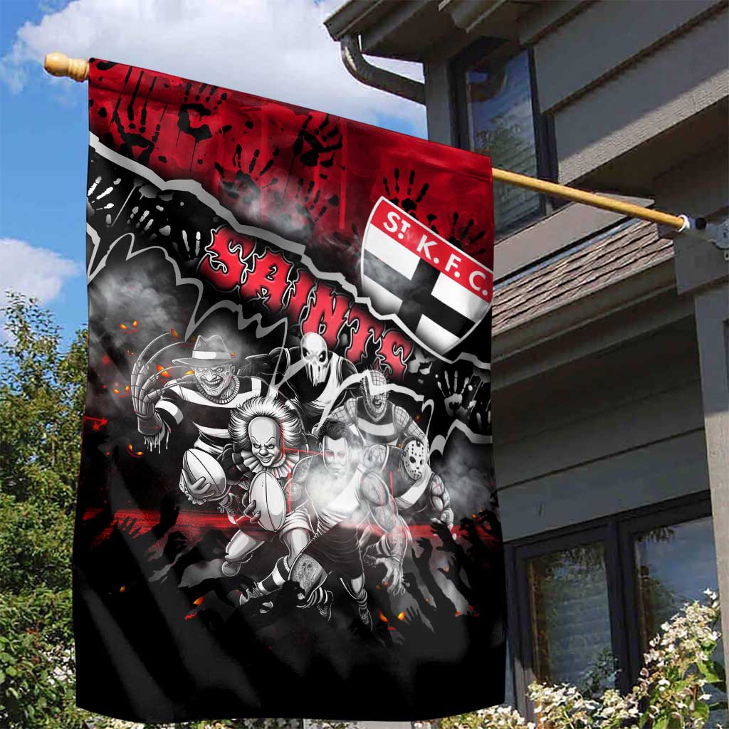 Step Into Horror Domain Saints Football Garden Flag Halloween Horror Movie Characters - Aussie Hoodie