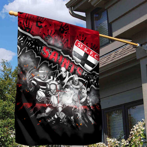 Step Into Horror Domain Saints Football Garden Flag Halloween Horror Movie Characters - Aussie Hoodie