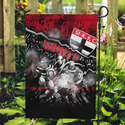Step Into Horror Domain Saints Football Garden Flag Halloween Horror Movie Characters - Aussie Hoodie