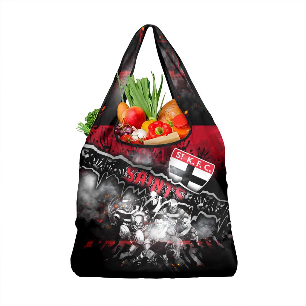 Step Into Horror Domain Saints Football Grocery Bag Halloween Horror Movie Characters - Aussie Hoodie