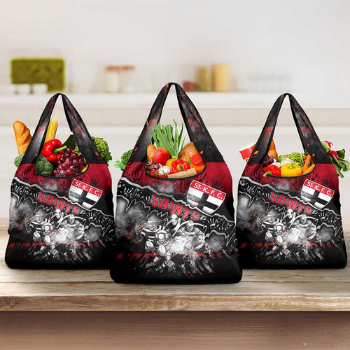 Step Into Horror Domain Saints Football Grocery Bag Halloween Horror Movie Characters - Aussie Hoodie