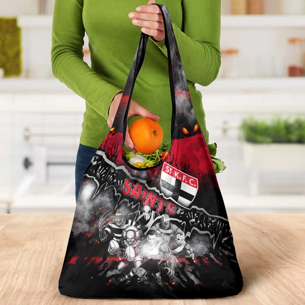 Step Into Horror Domain Saints Football Grocery Bag Halloween Horror Movie Characters - Aussie Hoodie