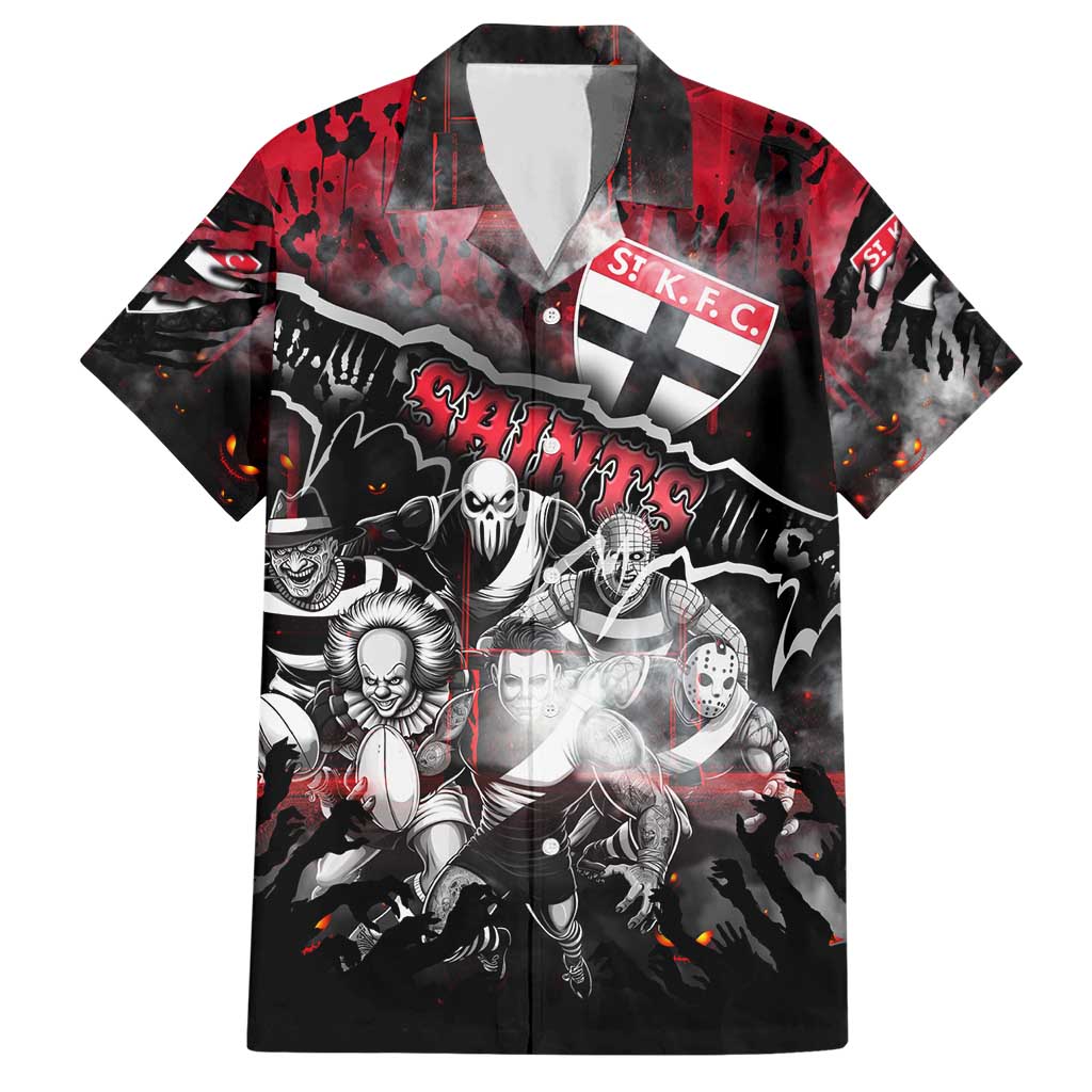Step Into Horror Domain Saints Football Hawaiian Shirt Halloween Horror Movie Characters - Aussie Hoodie