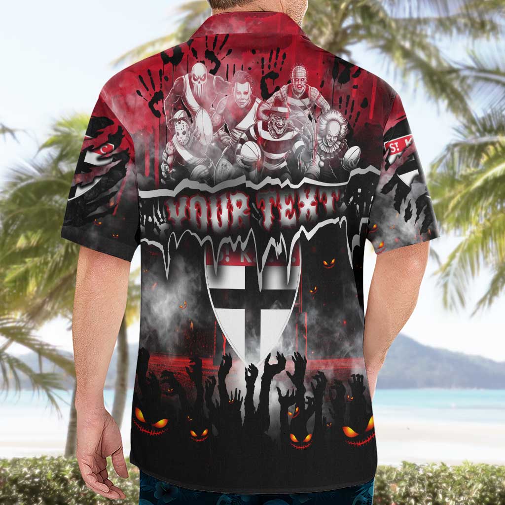 Step Into Horror Domain Saints Football Hawaiian Shirt Halloween Horror Movie Characters - Aussie Hoodie