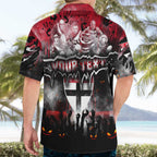 Step Into Horror Domain Saints Football Hawaiian Shirt Halloween Horror Movie Characters - Aussie Hoodie