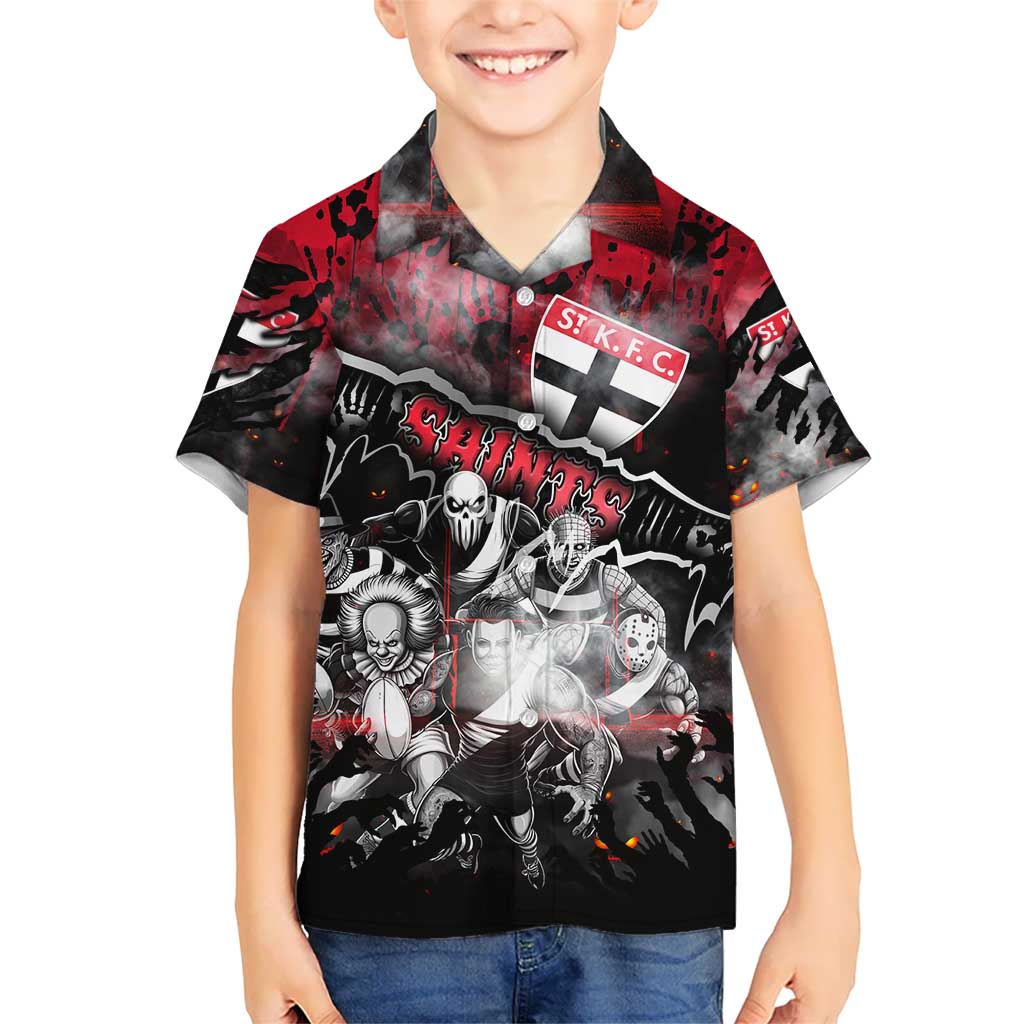 Step Into Horror Domain Saints Football Hawaiian Shirt Halloween Horror Movie Characters - Aussie Hoodie