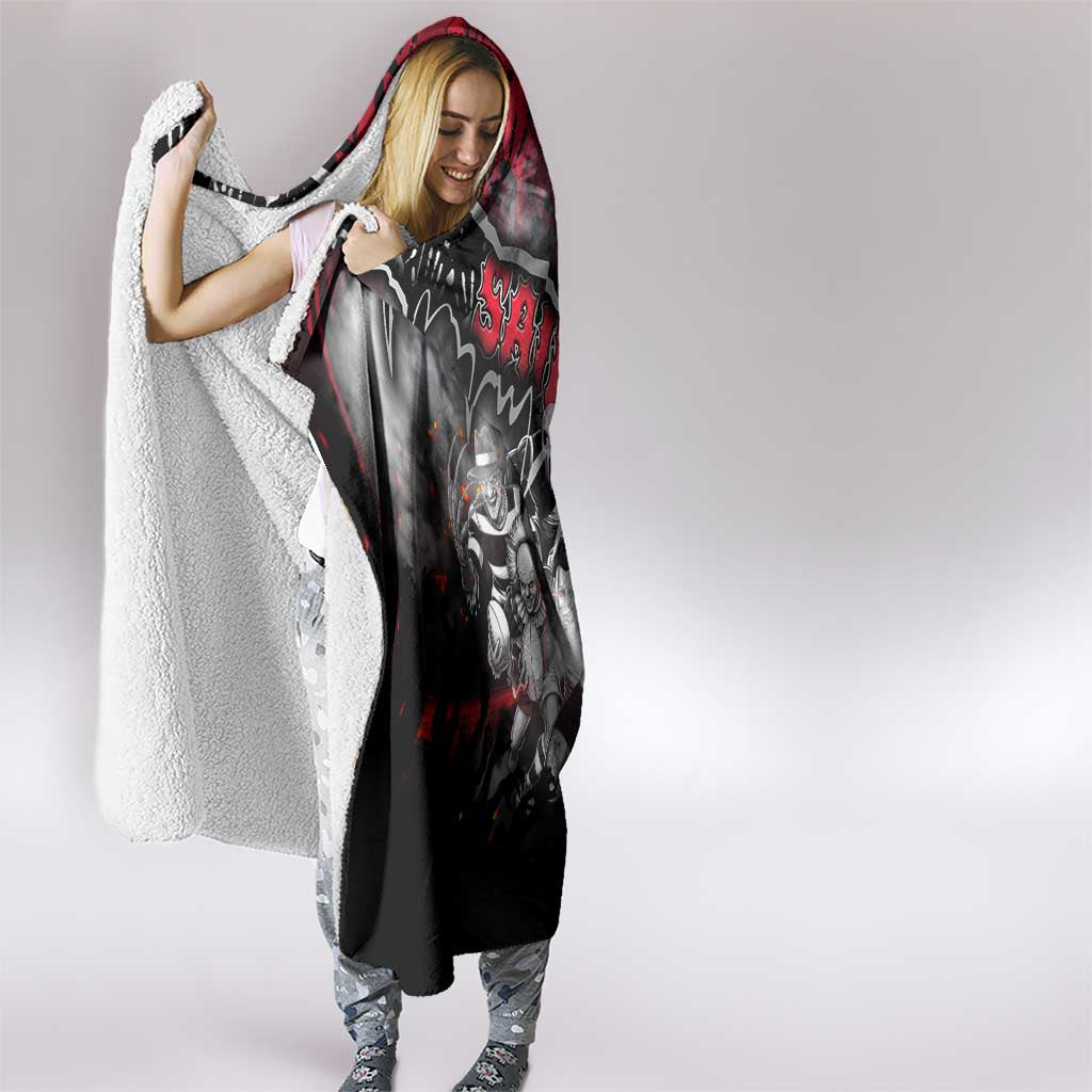 Step Into Horror Domain Saints Football Hooded Blanket Halloween Horror Movie Characters - Aussie Hoodie
