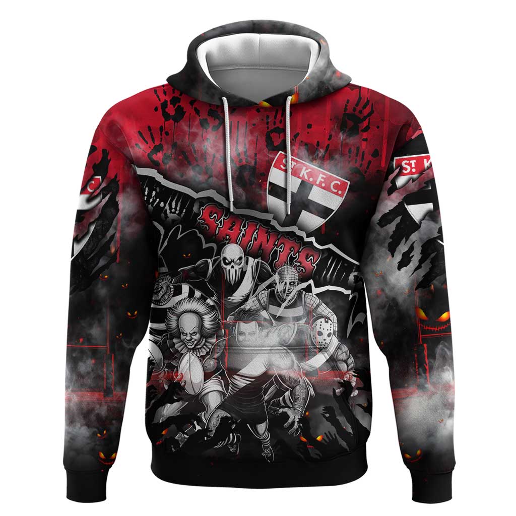 Step Into Horror Domain Saints Football Hoodie Halloween Horror Movie Characters - Aussie Hoodie