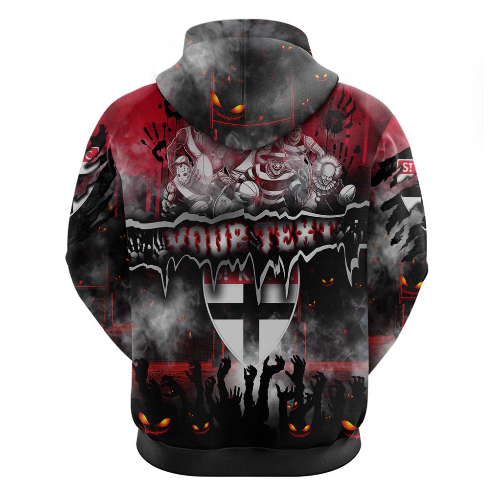 Step Into Horror Domain Saints Football Hoodie Halloween Horror Movie Characters - Aussie Hoodie