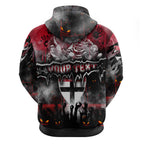 Step Into Horror Domain Saints Football Hoodie Halloween Horror Movie Characters - Aussie Hoodie