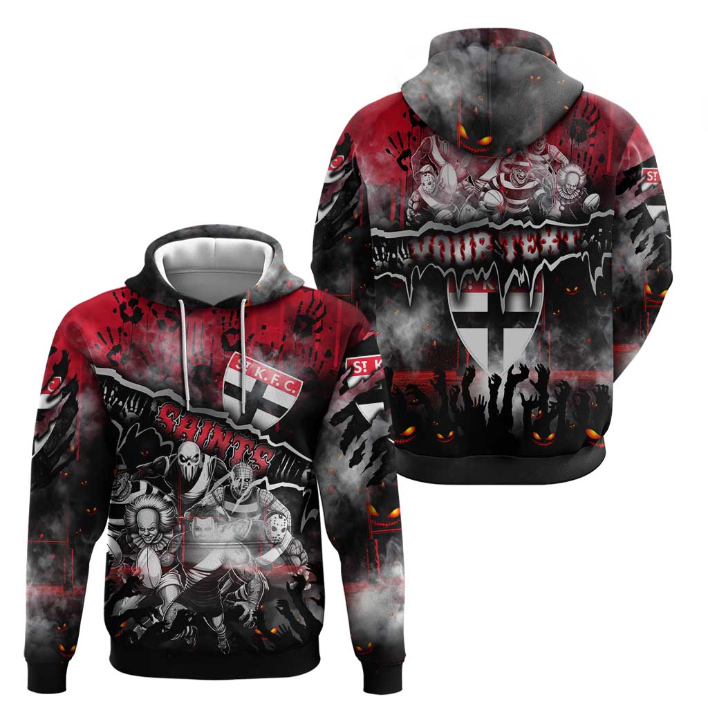 Step Into Horror Domain Saints Football Hoodie Halloween Horror Movie Characters - Aussie Hoodie