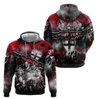Step Into Horror Domain Saints Football Hoodie Halloween Horror Movie Characters - Aussie Hoodie