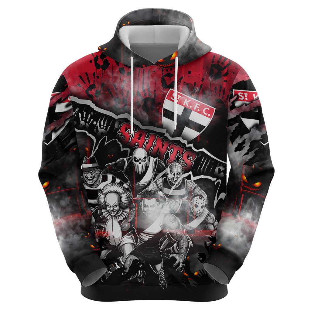 Step Into Horror Domain Saints Football Hoodie Halloween Horror Movie Characters - Aussie Hoodie