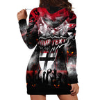 Step Into Horror Domain Saints Football Hoodie Dress Halloween Horror Movie Characters - Aussie Hoodie