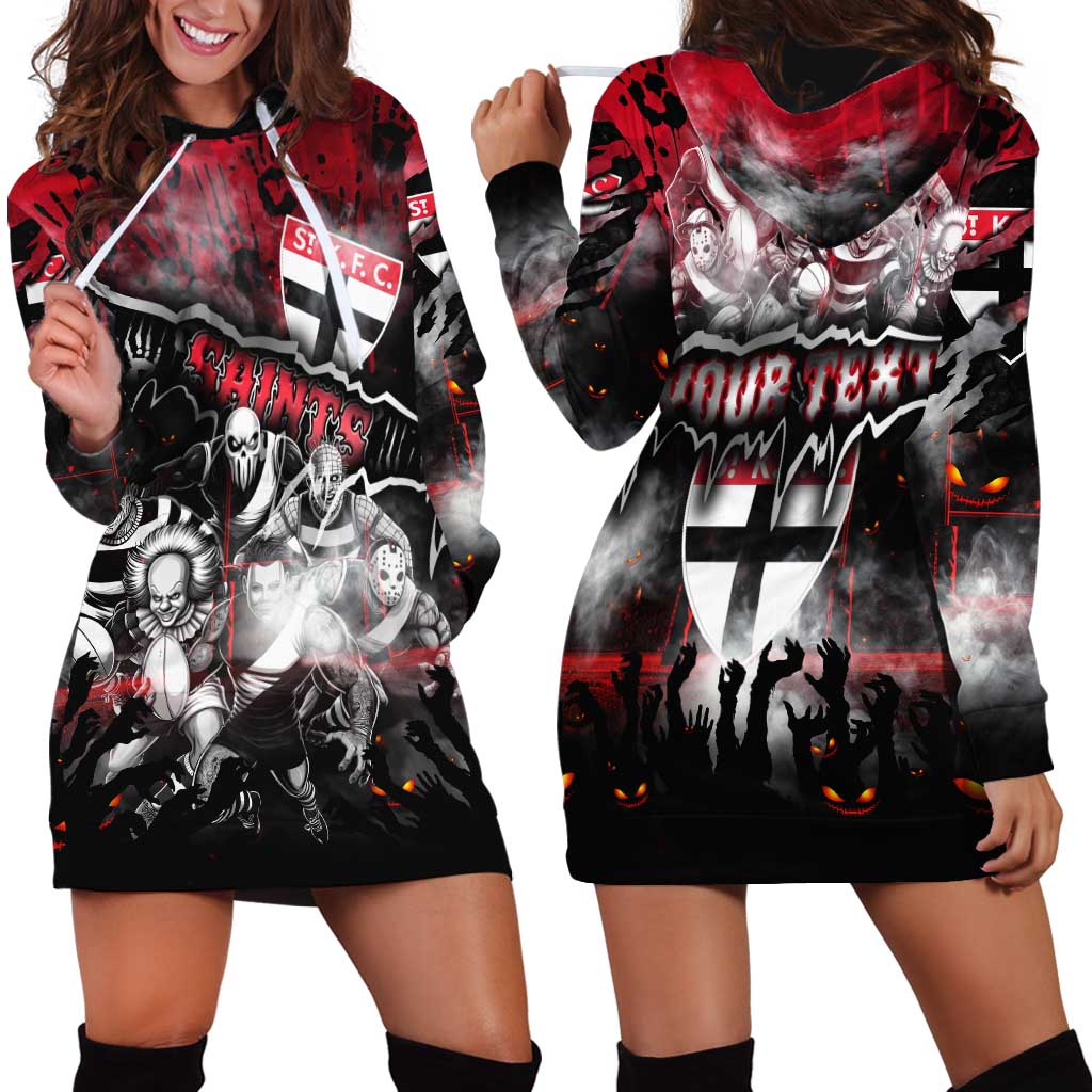 Step Into Horror Domain Saints Football Hoodie Dress Halloween Horror Movie Characters - Aussie Hoodie