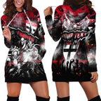 Step Into Horror Domain Saints Football Hoodie Dress Halloween Horror Movie Characters - Aussie Hoodie