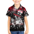 Step Into Horror Domain Saints Football Kid Hawaiian Shirt Halloween Horror Movie Characters - Aussie Hoodie