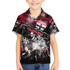 Step Into Horror Domain Saints Football Kid Hawaiian Shirt Halloween Horror Movie Characters - Aussie Hoodie