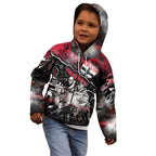 Step Into Horror Domain Saints Football Kid Hoodie Halloween Horror Movie Characters - Aussie Hoodie