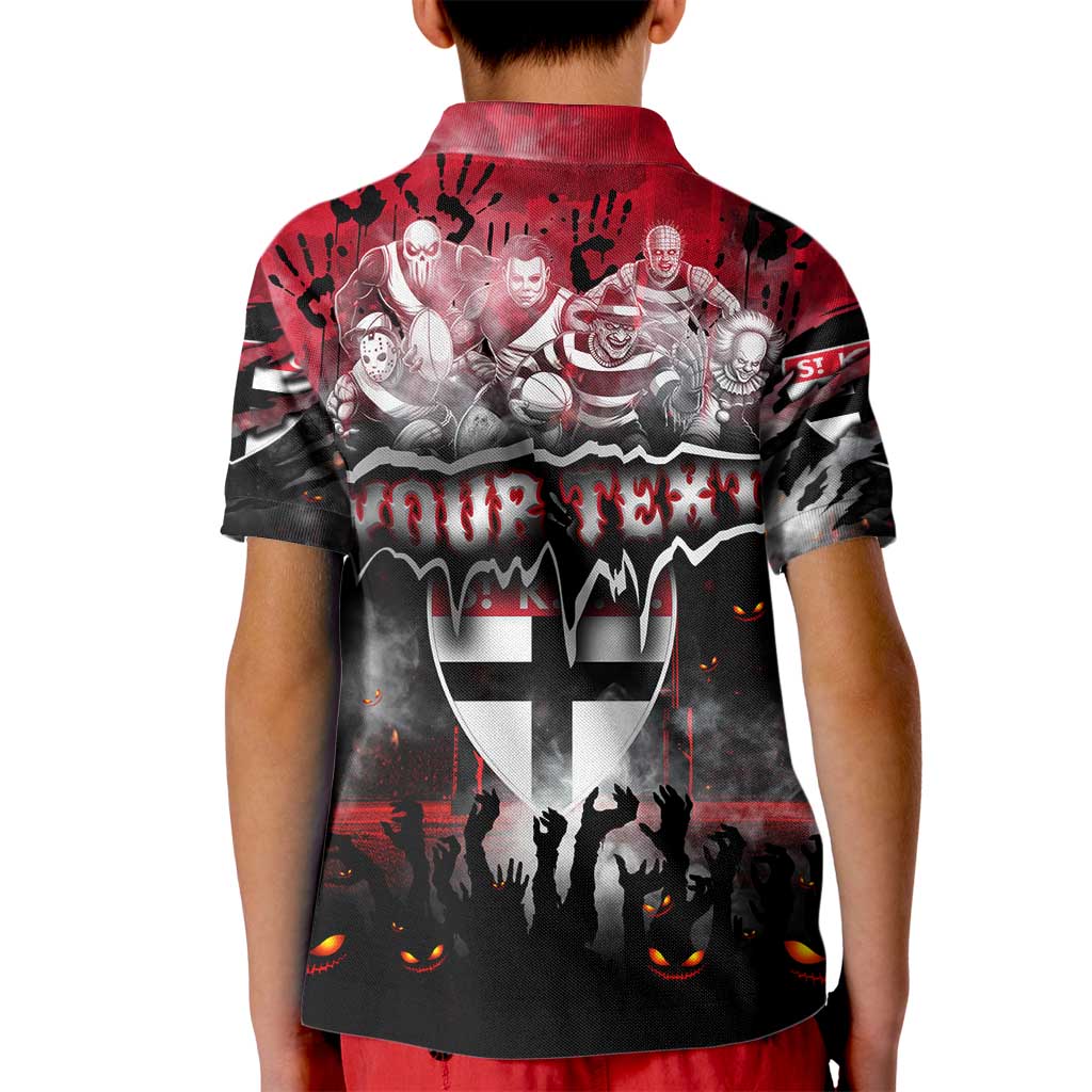 Step Into Horror Domain Saints Football Kid Polo Shirt Halloween Horror Movie Characters - Aussie Hoodie