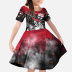 Step Into Horror Domain Saints Football Kid Short Sleeve Dress Halloween Horror Movie Characters - Aussie Hoodie