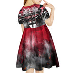 Step Into Horror Domain Saints Football Kid Short Sleeve Dress Halloween Horror Movie Characters - Aussie Hoodie