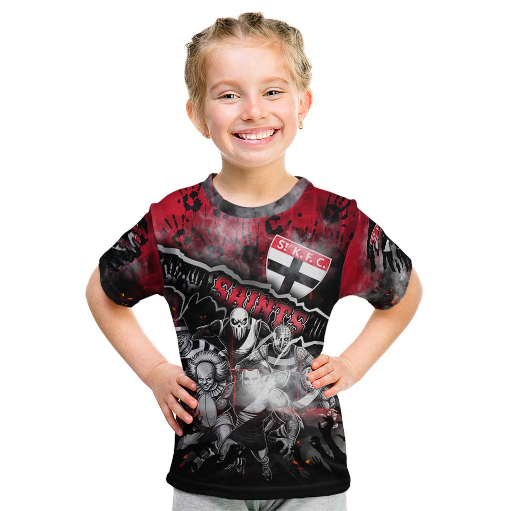 Step Into Horror Domain Saints Football Kid T Shirt Halloween Horror Movie Characters - Aussie Hoodie