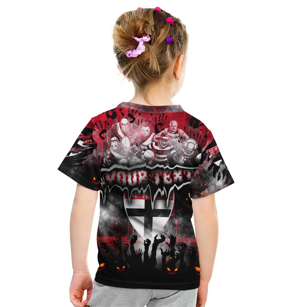 Step Into Horror Domain Saints Football Kid T Shirt Halloween Horror Movie Characters - Aussie Hoodie