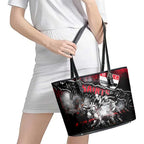 Step Into Horror Domain Saints Football Leather Tote Bag Halloween Horror Movie Characters - Aussie Hoodie