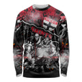 Step Into Horror Domain Saints Football Long Sleeve Shirt Halloween Horror Movie Characters - Aussie Hoodie